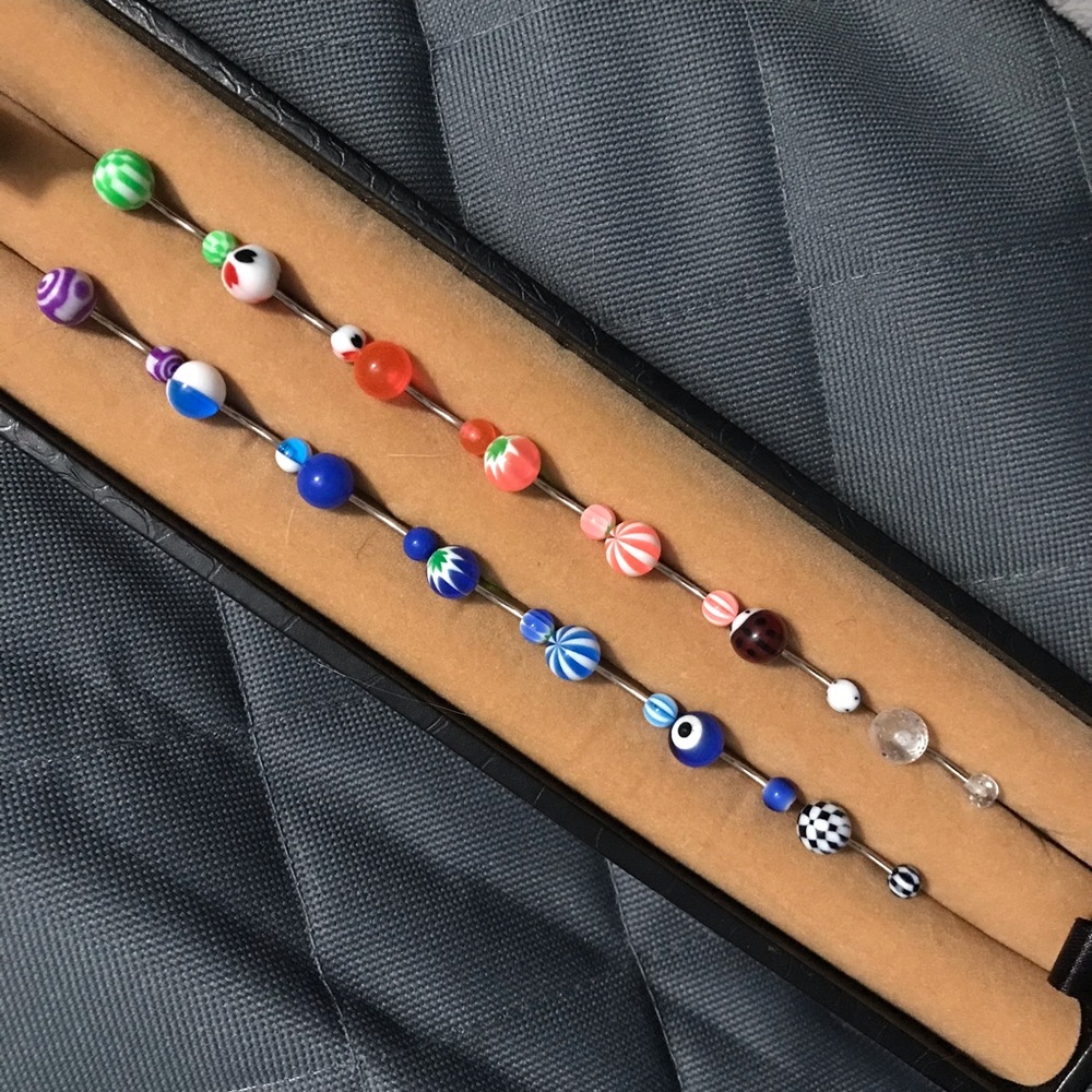 Pack of 5 belly rings